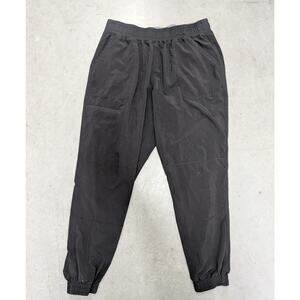 Scrubstar Black Jogger Scrub Pants Women's Size Large Elastic Waist Comfort